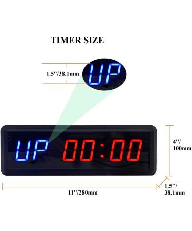 BTBSIGN LED Interval Timer for Home Gym Fitness - Blue+Red - Buy Online on GoSupps.com