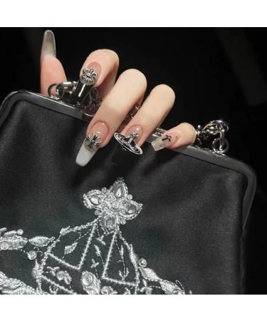 60pcs Metal Silver Cross Nail Charms | 3D Vintage Jewels for DIY Nail Craft | Bulk Decorations Kit - Buy Online on GoSupps.com