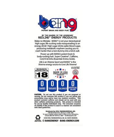 Bang Energy Drink with CoQ10 & Creatine Purple Kiddles - 12 Drinks, 16 Fl Oz. Each - Buy Online on GoSupps.com