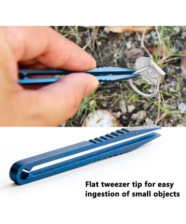 Portable Tweezer Mini Titanium Alloy Tweezer EDC Stainless Steel Tweezers Outdoor Tool for Travel Camping Home Mountaineering for Hobby Electronics Model Making or Travel Hiking(Blue). - Buy Online on GoSupps.com