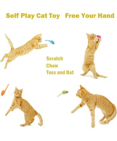 MeoHui Fur Mice Cat Toys 12PCS - Rattling Catnip Cat Toys for Interactive Play | Realistic Size with Rattle Sound | Catnip Filled Mouse Toy for Indoor Cats and Kittens - Buy Online on GoSupps.com