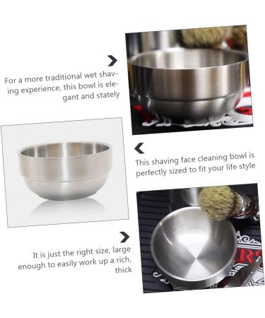 Buy Biudeco Foam Dishwasher Men's Tools - Rustproof Steel Shaving Accessories & Razor Cup for Bart Care - 9x9x4.9cm Silver - Buy Online on GoSupps.com