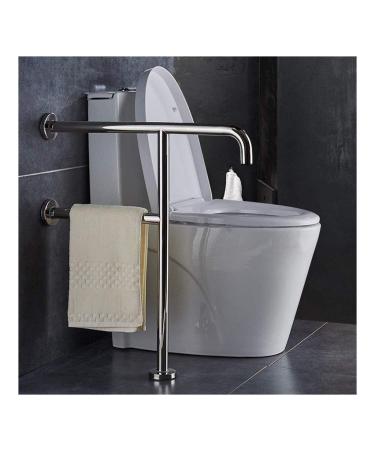 Bathroom Grab Bar Safety Support Rail U-shaped Grab Bars for Toilet and Showers Wall To Floor Grab Bar for Bathroom Polished Chrom