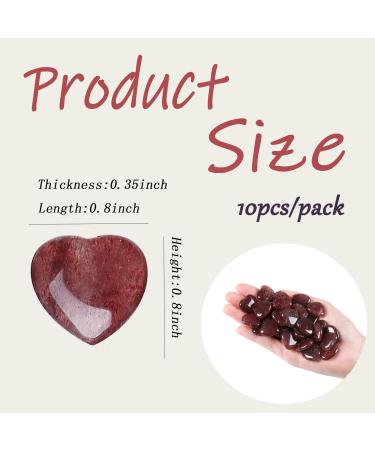 MAIBAOTA Strawberry Rose Quartz Healing Crystals Gemstones Pocket Gifts Heart-Shaped Nature Spiritual Energy for Women Men Reiki Divination Balancing Yoga Meditation 10PCS - Buy Online on GoSupps.com