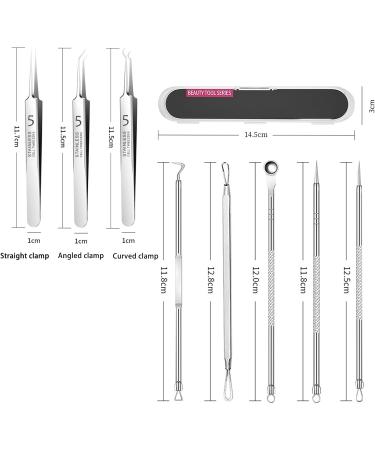Usiveinborn Blackhead Remover Professional Facial Blackhead Remover Tweezers Usiveinborn Blackhead Tweezers Stainless Steel Precision Pimple Popper Tool Kit (5PCS-B) - Buy Online on GoSupps.com