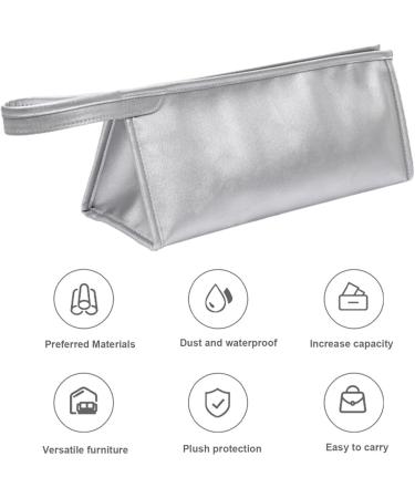 Erhigher Durable Hair Dryer Storage Pouch Bag Waterproof Stain-Resistant with Handle Easy to Carry Organizer Convenient Styling Silver - Buy Online on GoSupps.com