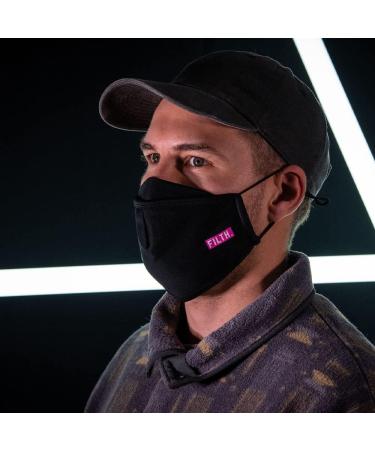 Muc-Off Filth Reusable Face Mask Large with Mid-Layer Filter - Washable 20x - Adjustable Face Cover - L Pack of 1 - Buy Online on GoSupps.com