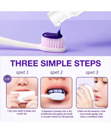 Hiullen Purple Teeth Whitening Toothpaste - 3 Pack | Effective Stain Removal for Whiter Teeth - Buy Online on GoSupps.com