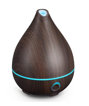 Lysymo 130mL Aromatherapy Essential Oil Diffuser, Mini Diffuser with 4-in-1 Button Control, 8 Colors Lights, 19dB Whisper-Quiet Aroma Diffuser, BPA-Free and Waterless Power-Off for Home(Black)