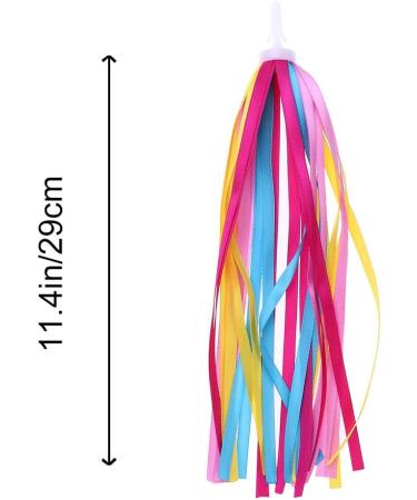VORCOOL 1Pair Bike Handlebar Streamers - Colorful Polyester Tassel Ribbons for Children | Yellow Bicycle Grips Accessories - Buy Online on GoSupps.com
