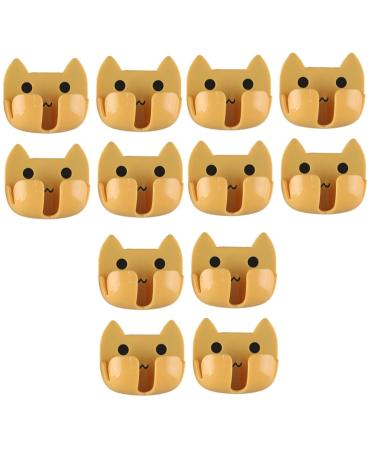 Alipis 12 Pcs Towel Hooks Wall Hooks For Razor Holder Cute Yellowx3pcs 6.5x6cmx3pcs