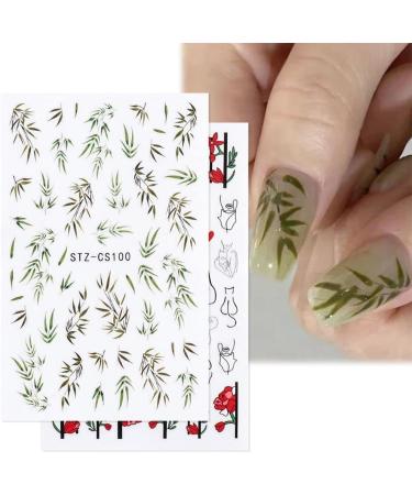 Nail Art Decor Flower Sliders Decals Geometry Design 3D Leopard Nail Stickers Butterfly-shape French(STZ-CS113) - Buy Online on GoSupps.com