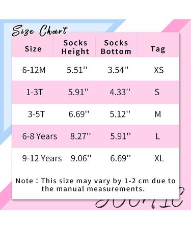 JOCMIC Girls Slouch Socks - Kids Knee High Crew Socks, Multicolor - Ages 6-8 Years - Buy Online on GoSupps.com