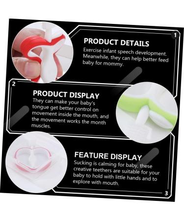 Toyvian 3pcs Teether Tooth Brush for Kids - Baby & Toddler Toothbrushes Set | Infant Molar Toys with Silica Gel - Anti-Eating Hands Grinder for Newborns - Buy Online on GoSupps.com