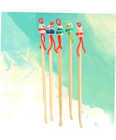 MOLUCKFU 12-Piece Adorable Ear Wax Remover Set Random Color Wood Ear Cleaners for Gentle Wax Removal for Boys and Girls and Adults - Buy Online on GoSupps.com