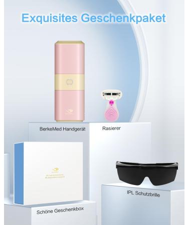 Berkemed IPL Hair Removal Device - Laser with Ice Function 800000 Light Impulses 5 Energy Levels for Men & Women - Ideal for Armpits & Legs - Buy Online on GoSupps.com
