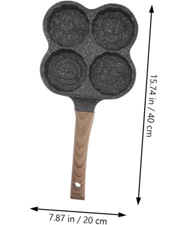 PRETYZOOM 1pc Hamburger Pancake Pan Mini Pan Pancake Maker Pan Kitchen Accessory 4 Hole Omelette Pan Egg Pan for Gas Stove Omelette Frying Pan Medical Stone Fried Eggs Egg Plate - Buy Online on GoSupps.com