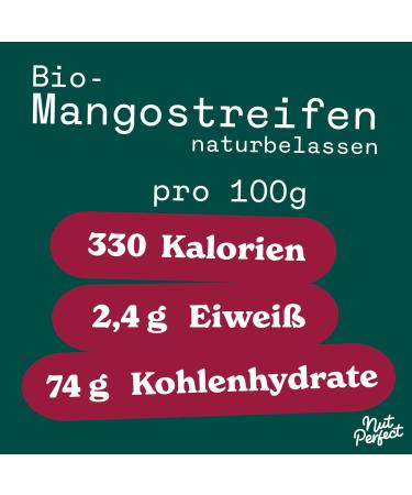 Buy Nut Perfect Bio-Mangos | Sweet & Intense Dried Mango Stripes | 80g | Certified Organic | Sourced from West Africa - Buy Online on GoSupps.com