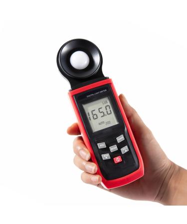 Beslands Digital Luxmeter Light Meter, 0-200,000 Lux, Lumens Meter for Photography Grow Plants Photometer Lighting Intensity Brightness Measurement Photo Illuminance Sensor