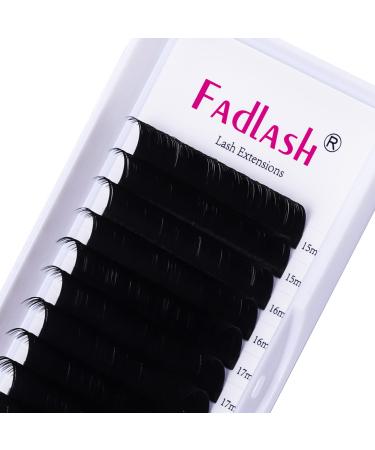 Lash Extension D Curl 15-20mm Eyelash Extension Mixed Tray Silk Classic Lash Extensions Supplies Individual Eyelash Extensions (0.20-D, 15-20mm Mix) 0.20-D Curl 15-20 mm