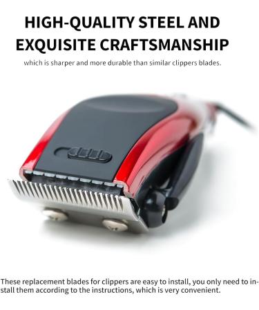 2 Set Professional Replacement Clipper Blades 2 Holes Adjustable Hair Clippers Parts Blades Hair Trimmer Replacement Blade Detachable Stainless Steel Ceramic Blade for Barbers(Silver) - Buy Online on GoSupps.com