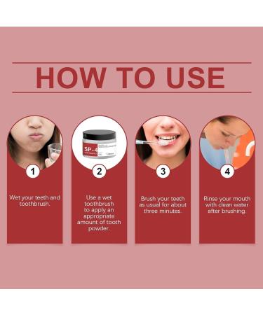 Gentle Stain-Removing Tooth Powder - Cleans & Whitens Gently Protects Enamel Relieves Mild Gum Discomfort Freshens Breath Easy 4-Step Usage(1pcs) - Buy Online on GoSupps.com