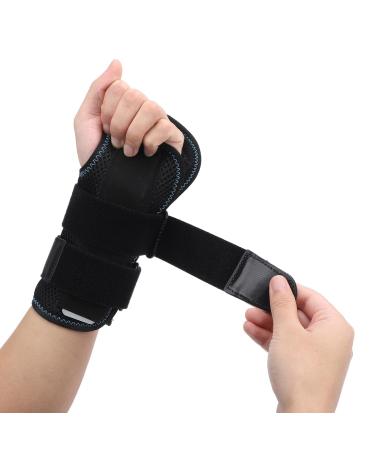 SUNGOOYUE Wrist Brace for Carpal Tunnel Comfortable Mesh Breathable Fabric Removable Splint Strap Wrap Tendon Wrist Brace with Steel Plate for Arthritis Tendonitis Wrist Pain Injuries Left Hand
