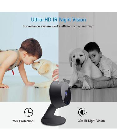 LaView Smart Indoor Security Camera for Home(2 Pack)  1080p HD Baby Monitor with Motion and Sound Detection Two-Way Audio  Night Vision  US Cloud Server & SD Card Storage  Compatible with Alexa 2 Pack Black - Buy Online on GoSupps.com