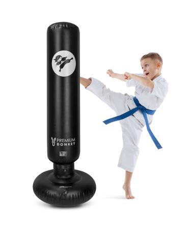 Inflatable Punching Bag for Kids - 63" Free-Standing & Immediately Bounce-Back Upon Impact - Improve Coordination, Self-Esteem and Release Bottled-up Energy Or Practice Your Favorite Martial Arts
