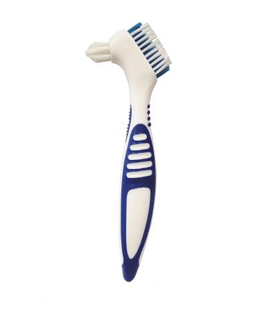 1 piece of denture brushes double -bristled head toothbrush set portable ergonomic toothbrush multi -layered bristles false teeth brush for dental care