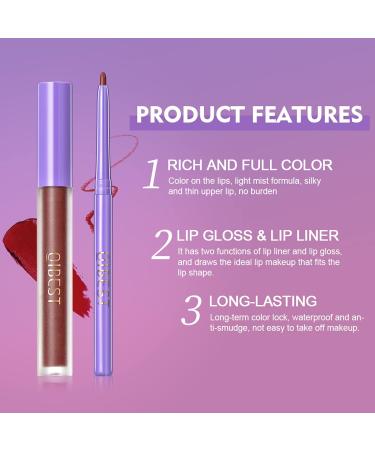 8Pcs Matte Liquid Lipstick & Lip Liner Set - Waterproof Non-Stick Halloween & Cosplay Makeup Gift Set - Buy Online on GoSupps.com