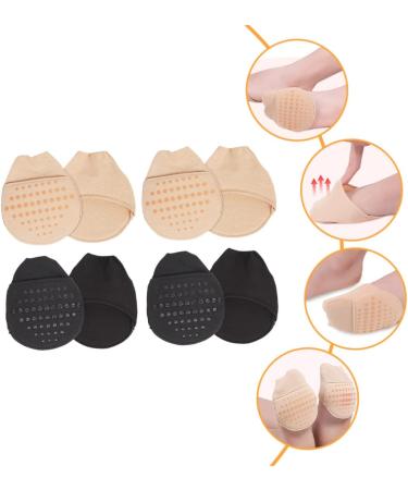 NOLITOY Women's Forefoot Socks - 4 Pairs Dressy Half Toe Liner Cushion Insoles for High Heels - Breathable Cotton Foot Pads - Buy Online on GoSupps.com