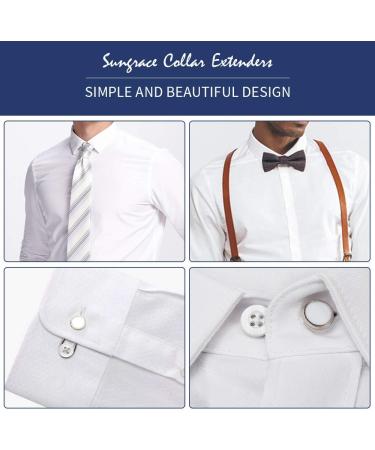 Sungrace Metal Collar & Buttons Extenders (12 Pack) - Shirt Dress Trouser Coat - Buy Online on GoSupps.com