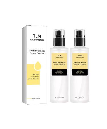 Snail Mucin 96% Power Repairing Essence 100ml Hydrating Serum for Face with Snail Secretion Filtrate for Dull Skin & Fine Lines (2PCS) 2-PCS