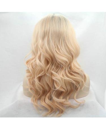 Buy SHIYID Two Tone Brown Orange Peach Synthetic Lace Front Wig | Heat Resistant Natural Wave Hair International Shipping Available - Buy Online on GoSupps.com