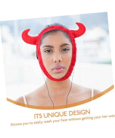 IWOWHERO Hair Band Headband Fluffy Spa Headbands Headband Face Washing Headbands Women Cartoon Facial Headbands for Women Trumpet Hair Ties Spa Hair Bands Miss Make up Red Accessories Plush One Size Red - Buy Online on GoSupps.com