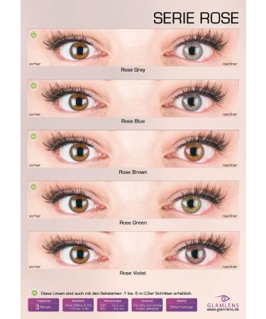 Buy Very Covering Natural Green Contact Lenses | Silicone Comfort Novelry Color Rose Green - DIA 14.00 -5.00 Diopters Includes Case - 1 Pair - Buy Online on GoSupps.com