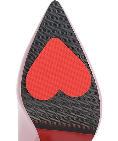 6 Pairs Red Heart-Shaped Non-Slip Shoe Grips for Men & Women | Wear-Resistant Sole Protector Pads - Buy Online on GoSupps.com