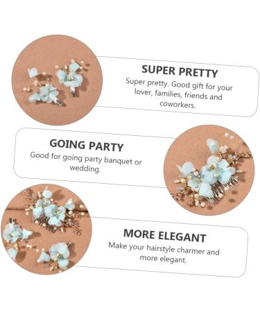 MAGICLULU 2 Sets Hair Comb Crystal Hairpin Combs Wedding Veil Flower Hair Clips for Women Bridal Headpieces for Wedding Hair Teasing Comb Bride Hair Decor Headdress Pearl Delicate Miss Alloy - Buy Online on GoSupps.com