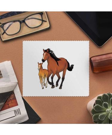 Buy Azeeda Microfiber Glasses Cleaning Cloths - Mare & Foal Design | International Shipping Available - Buy Online on GoSupps.com