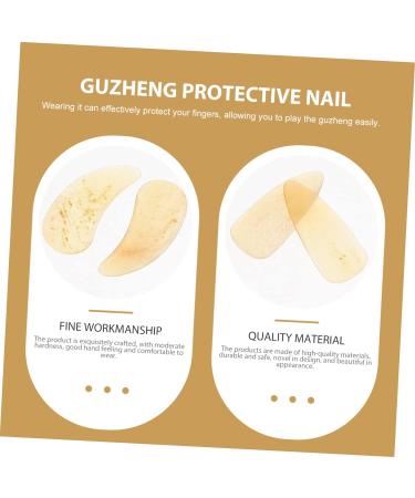 POPETPOP 8pcs Guzheng nails acoustic guitar pick ox horn pick Guzheng Nail Covers mandolin picks Guzheng Finger Picks ukulele pick Fingertip Covers finger guard horns trumpet child 2.7X1.2X0.1CM Yellow - Buy Online on GoSupps.com
