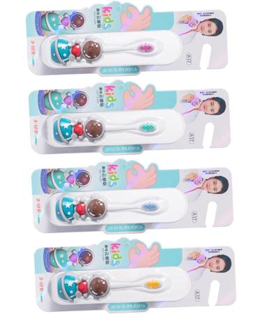 Kids Cartoon Astronaut Toothbrush | Soft Bristles Individually Wrapped | Ideal for Toddlers Boys & Girls - Blue - Buy Online on GoSupps.com