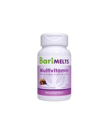 BariMelts Multivitamin Dissolvable Bariatric Vitamins Natural Fruit Flavor 60 Fast Melting Tablets