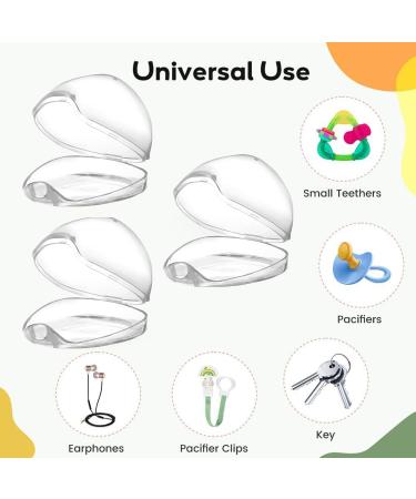 5-Piece Portable Pacifier Box Set - Silicone & Transparent Storage - Dustproof & On-the-Go Convenience - International Shipping Available - Buy Online on GoSupps.com