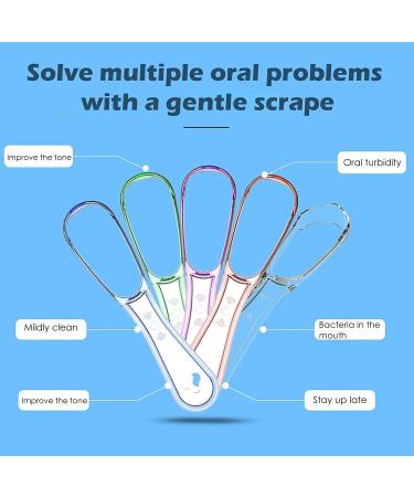 Buy Hxzdey Tongue Scrapers - Reusable Anti-Halitosis Cleaner for Adults & Kids | 1/5 Pieces - Purple - Buy Online on GoSupps.com