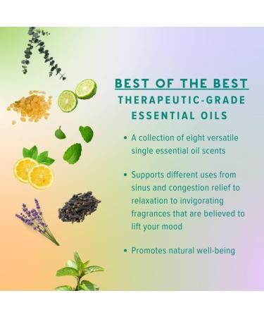 MOX Nasal Inhalers Bundle, 8 Essential Oils, 100% Pure and Undiluted, Therapeutic Grade, No-Mess Portable Aromatherapy, Includes Eucalyptus, Peppermint, Lavender, Wintergreen, Made in USA - Pack of 8 Variety Pack Variety P  - Buy Online on GoSupps.com