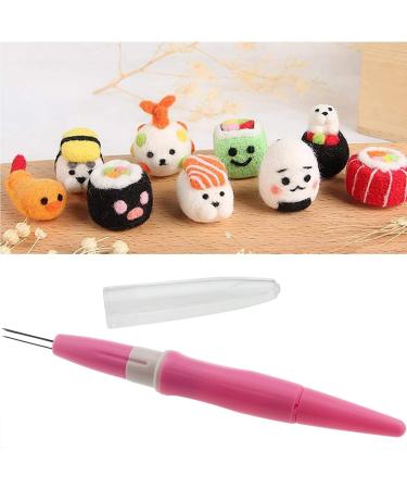 Needle Felting Pen MTQY Pink Pen Style Tool with 3 Needles | Wool Felt Poke Embroidery Punch Acupuncture Needle - Buy Online on GoSupps.com