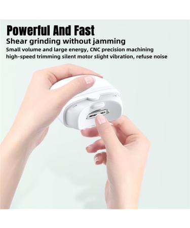 Electric Nail Clippers Automatic Nail Clippers for Adults 2 in 1 Fingernail Cutter and File Electric Automatic Nail Clipper with Light Automatic Nail Care Tool USB Rechargeable White - Buy Online on GoSupps.com