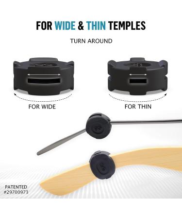 Eyeglass Ear Grips - Glasses Ear Cushion - Silicone Glasses Ear Grip - Eyeglass Accessories Glasses Grip - Ear Grips Hooks for Glasses - 12 Pairs (Black) 12 pairs Black - Buy Online on GoSupps.com