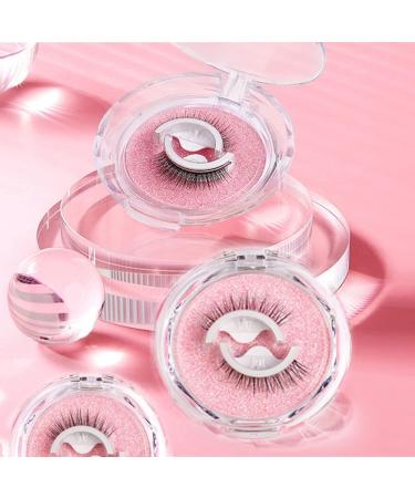 2Pairs Self Adhesive False Eyelashes Reusable 3D Eyelashes Natural Half Lashes for Every Type of Face Easy to Wear No Glue Need - Buy Online on GoSupps.com